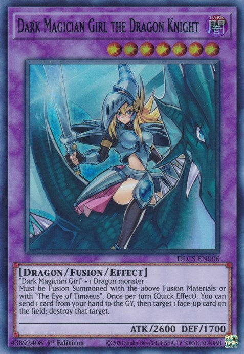 Image for Dark Magician Girl the Dragon Knight (Blue) (Dragons of Legend: The Complete Series) (DLCS-EN006) - YuGiOh