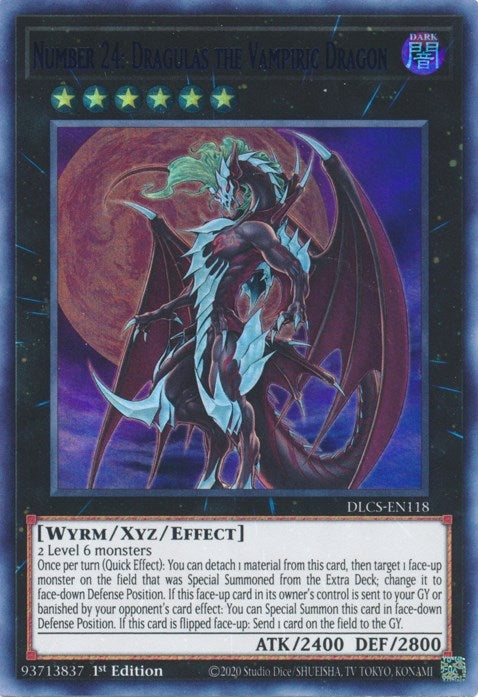 Image for Number 24: Dragulas the Vampiric Dragon (Blue) (Dragons of Legend: The Complete Series) (DLCS-EN118) - YuGiOh