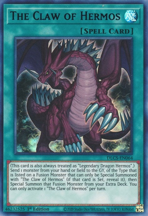 Image for The Claw of Hermos (Purple) (Dragons of Legend: The Complete Series) (DLCS-EN064) - YuGiOh