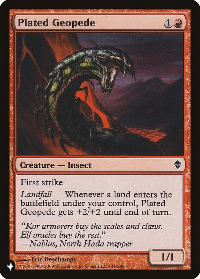 Image for Plated Geopede (The List Reprints) (141/249) - Magic: The Gathering