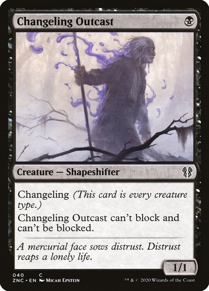 Image for Changeling Outcast (Commander: Zendikar Rising) (40) - Magic: The Gathering