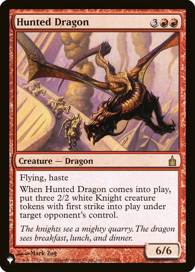 Image for Hunted Dragon (The List Reprints) (131/306) - Magic: The Gathering