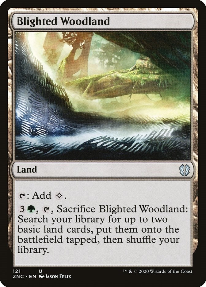 Image for Blighted Woodland (Commander: Zendikar Rising) (121) - Magic: The Gathering