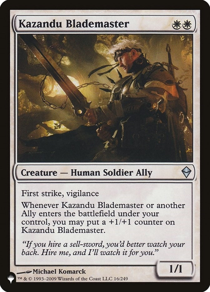 Image for Kazandu Blademaster (The List Reprints) (16/249) - Magic: The Gathering