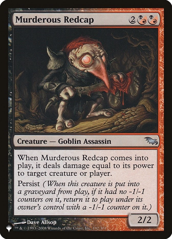 Image for Murderous Redcap (The List Reprints) (192/301) - Magic: The Gathering