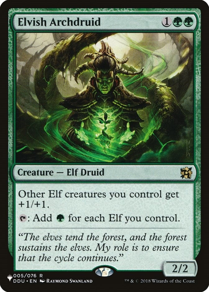 Image for Elvish Archdruid (The List Reprints) (005/076) - Magic: The Gathering