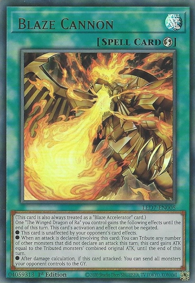 Image for Blaze Cannon (Legendary Duelists: Rage of Ra) (LED7-EN005) - YuGiOh