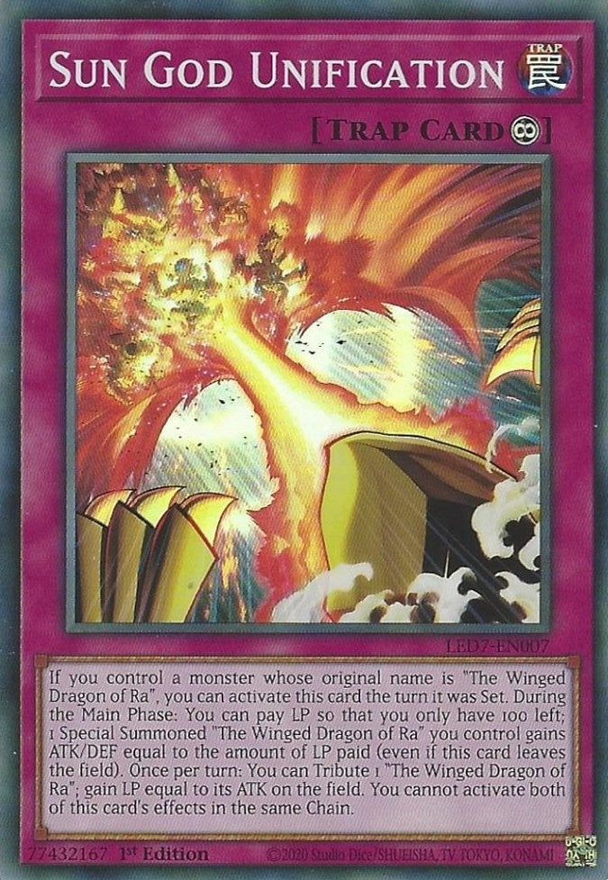 Image for Sun God Unification (Legendary Duelists: Rage of Ra) (LED7-EN007) - YuGiOh