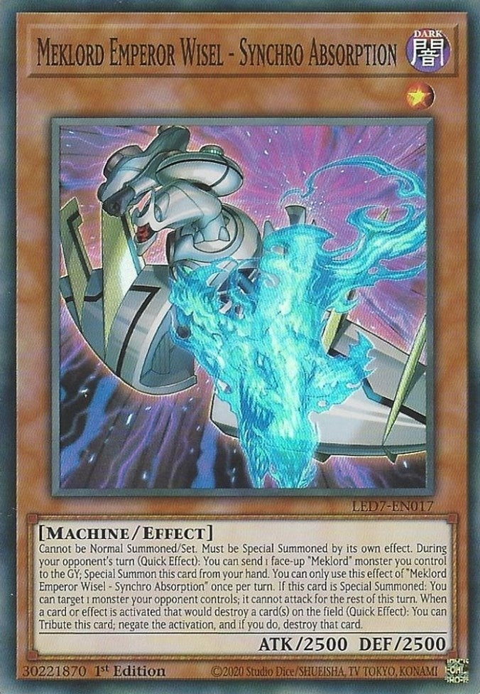 Image for Meklord Emperor Wisel - Synchro Absorption (Legendary Duelists: Rage of Ra) (LED7-EN017) - YuGiOh