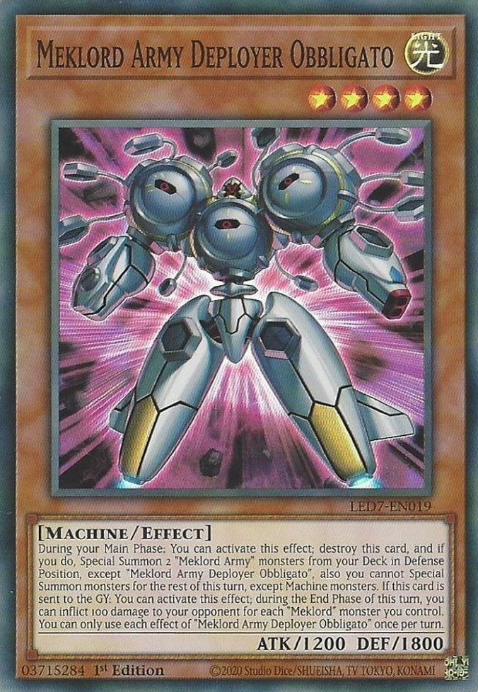 Image for Meklord Army Deployer Obbligato (Legendary Duelists: Rage of Ra) (LED7-EN019) - YuGiOh