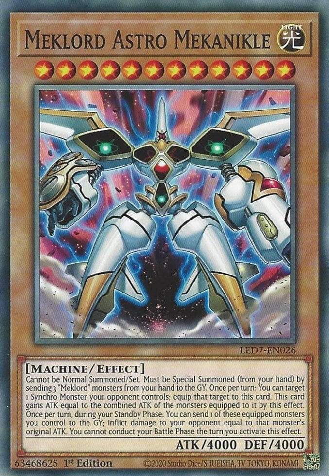 Image for Meklord Astro Mekanikle (Legendary Duelists: Rage of Ra) (LED7-EN026) - YuGiOh