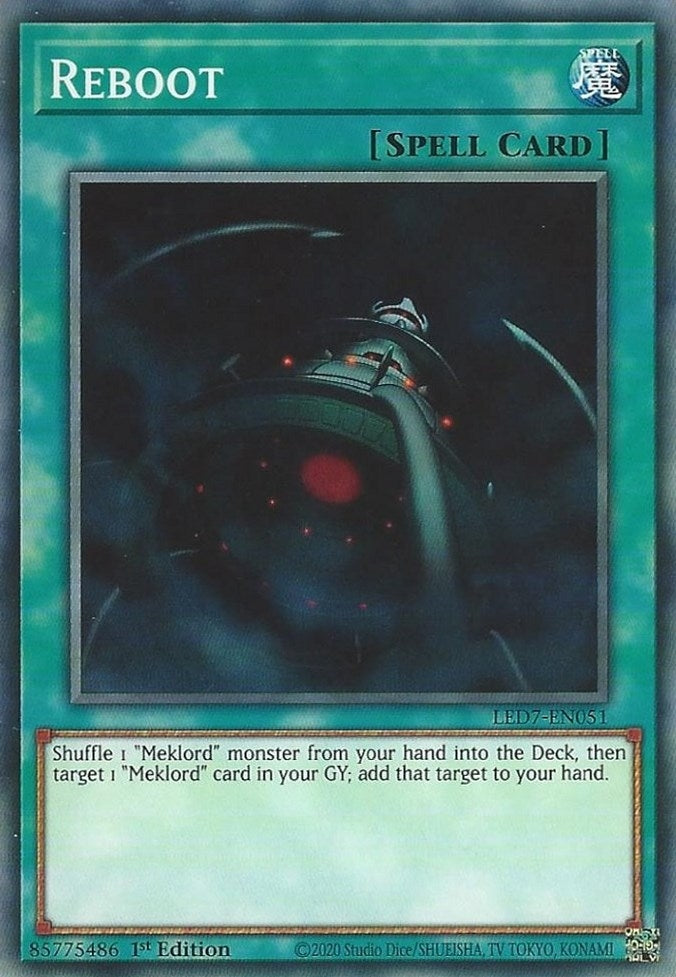 Image for Reboot (Legendary Duelists: Rage of Ra) (LED7-EN051) - YuGiOh