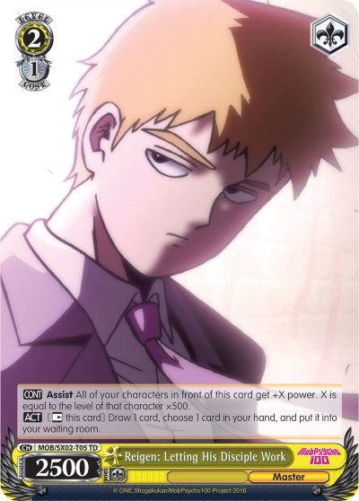 Image for Reigen: Letting His Disciple Work (Mob Psycho 100) (MOB/SX02-T05 TD) - Weiss Schwarz