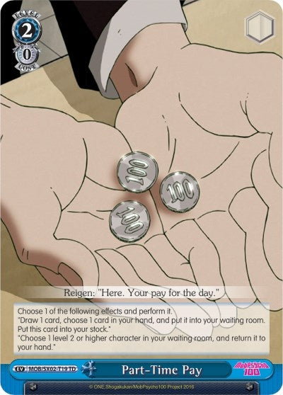 Image for Part-Time Pay (Mob Psycho 100) (MOB/SX02-T19 TD) - Weiss Schwarz
