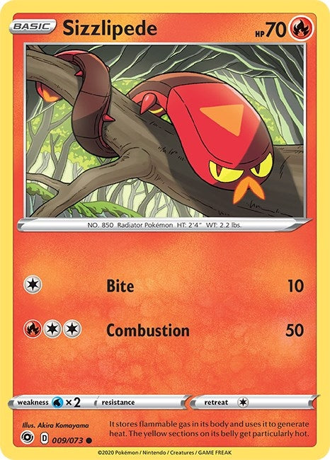 Image for Sizzlipede (Champion's Path) (09/73) - Pokemon