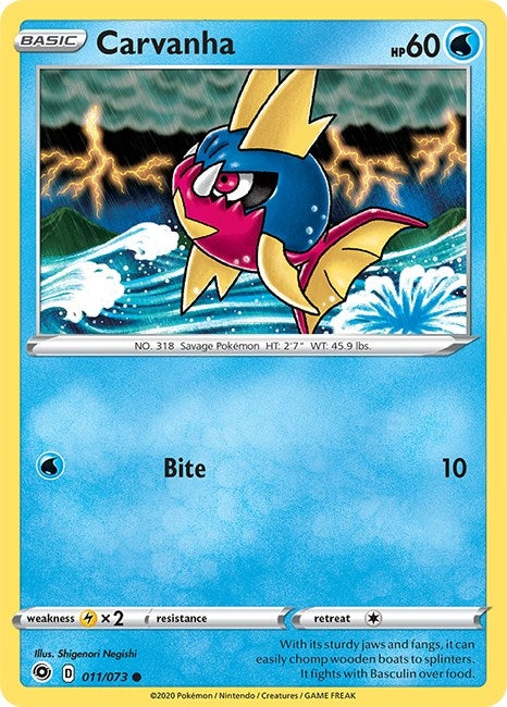Image for Carvanha (Champion's Path) (11/73) - Pokemon