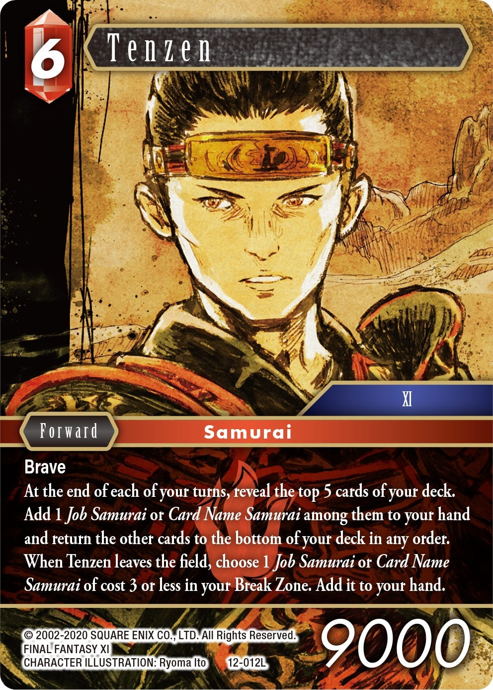 Image for Tenzen (Opus XII) (12-012L) - Final Fantasy TCG