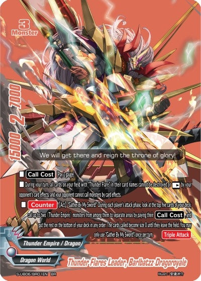 Image for Thunder Flares Leader, Barlbatzz Dragoroyale (BR) (Buddy Again Vol.3 ~Beyond the Ages~) (S-UB06/BR01EN) - Future Card BuddyFight