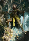 Image for Nissa of Shadowed Boughs Art Card (5/81) (Gold-Stamped Signature) (Art Series: Zendikar Rising) (5) - Magic: The Gathering