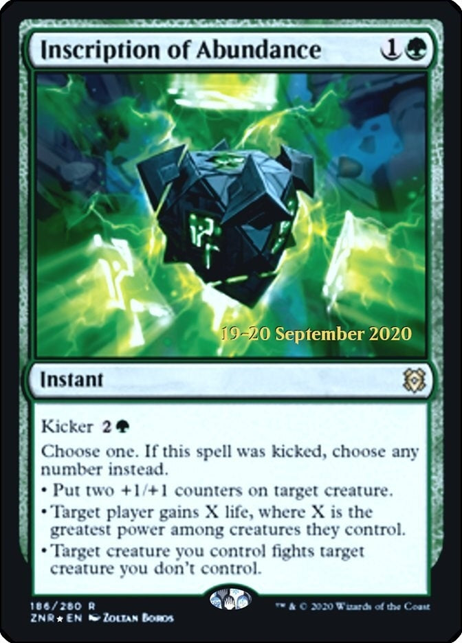 Image for Inscription of Abundance (Prerelease Cards) (186) - Magic: The Gathering