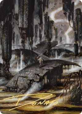 Image for Grimclimb Pathway Art Card (Gold-Stamped Signature) (Art Series: Zendikar Rising) (24) - Magic: The Gathering
