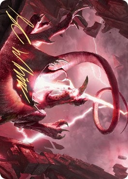 Image for Thundering Rebuke Art Card (Gold-Stamped Signature) (Art Series: Zendikar Rising) (68) - Magic: The Gathering