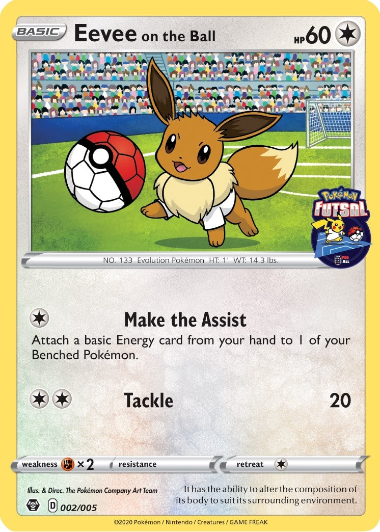 Image for Eevee on the Ball - 002/005 (Pokemon Futsal) (Miscellaneous Cards & Products) (002/005) - Pokemon