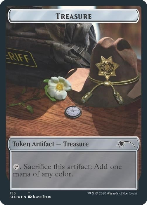 Image for Treasure // Walker (Bicycle Girl) Double-sided Token (Secret Lair Drop Series) (153) - Magic: The Gathering