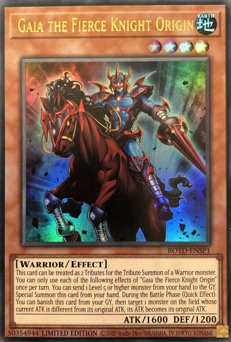Image for Gaia the Fierce Knight Origin (Rise of the Duelist) (ROTD-ENSP1) - YuGiOh