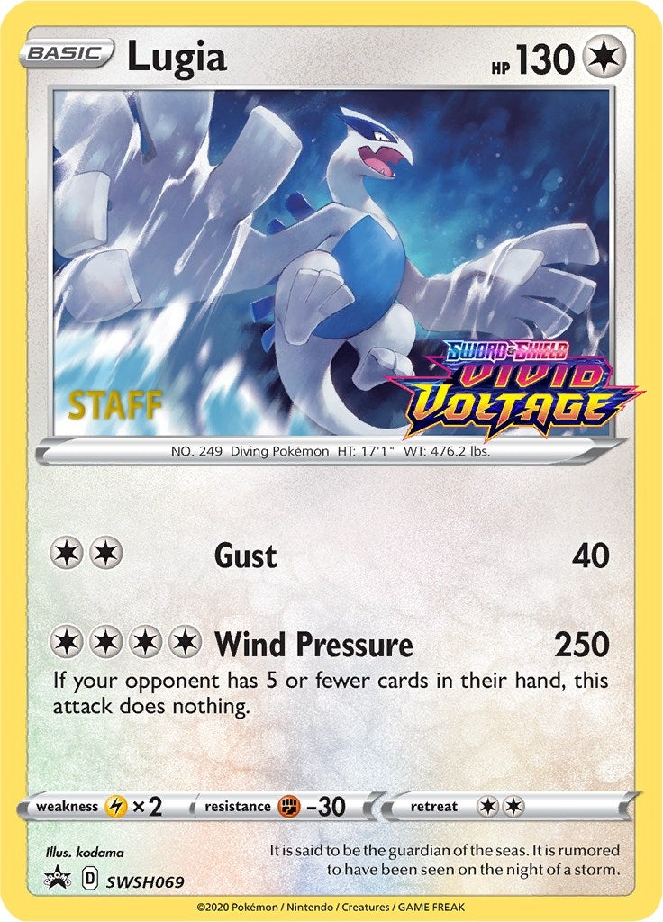 Image for Lugia - SWSH069 (Prerelease) [Staff] (SWSH: Sword & Shield Promo Cards) (SWSH069) - Pokemon