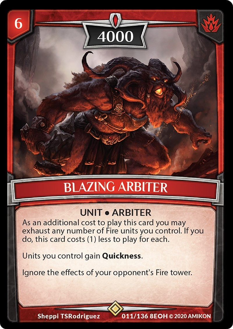 Image for Blazing Arbiter (Echoes of Hokken) (11/136 8EOH) - Argent Saga TCG