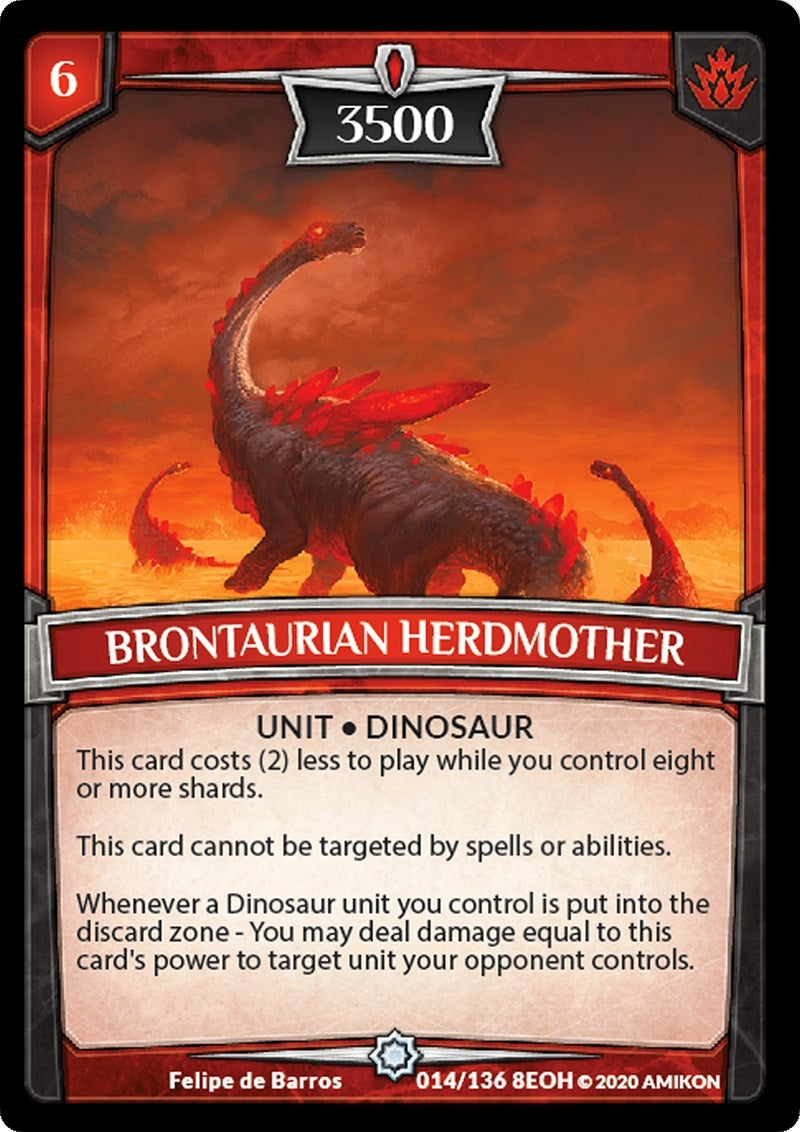 Image for Brontaurian Herdmother (Echoes of Hokken) (14/136 8EOH) - Argent Saga TCG