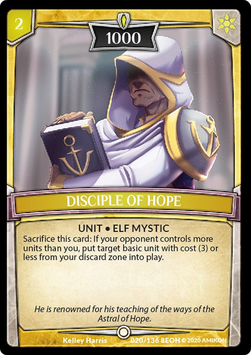 Image for Disciple of Hope (Echoes of Hokken) (20/136 8EOH) - Argent Saga TCG