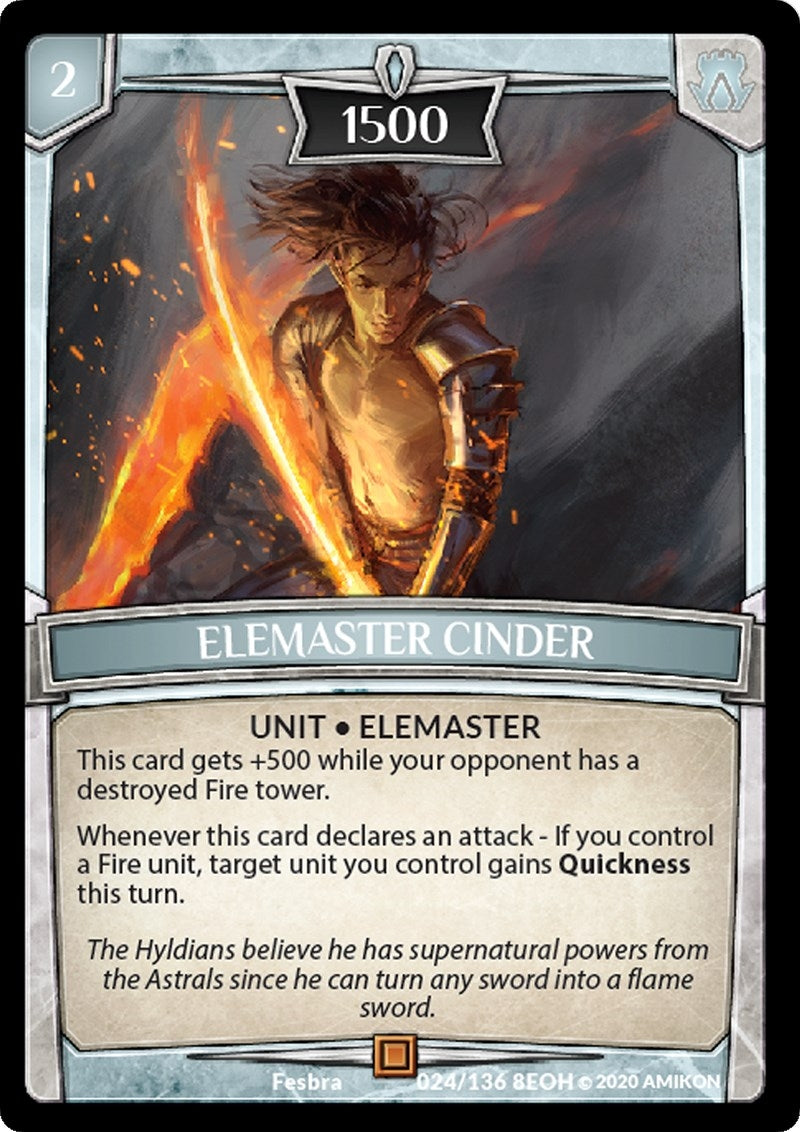 Image for Elemaster Cinder (Echoes of Hokken) (24/136 8EOH) - Argent Saga TCG