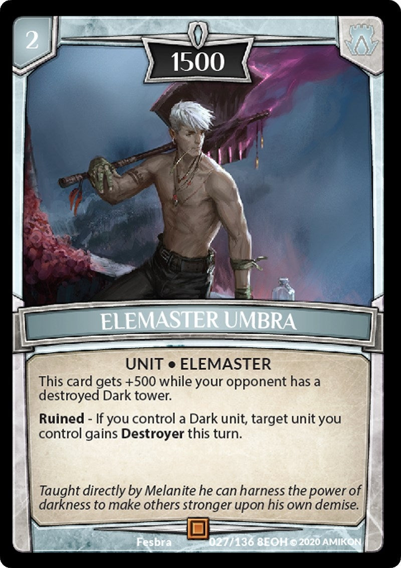 Image for Elemaster Umbra (Echoes of Hokken) (27/136 8EOH) - Argent Saga TCG
