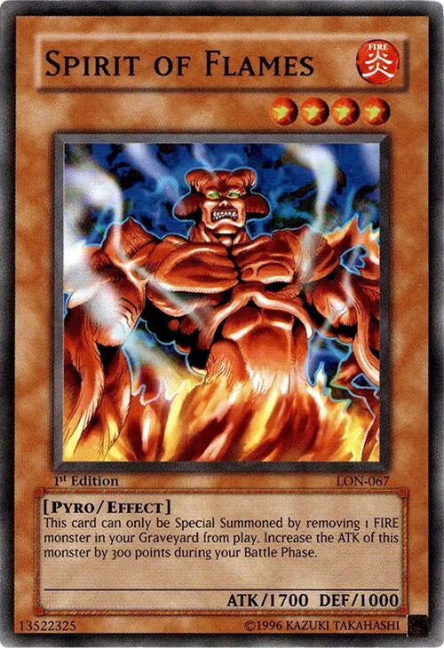 Image for Spirit of Flames (Labyrinth of Nightmare) (LON-067) - YuGiOh