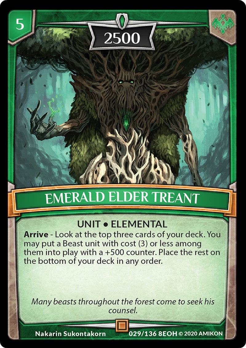 Image for Emerald Elder Treant (Echoes of Hokken) (29/136 8EOH) - Argent Saga TCG