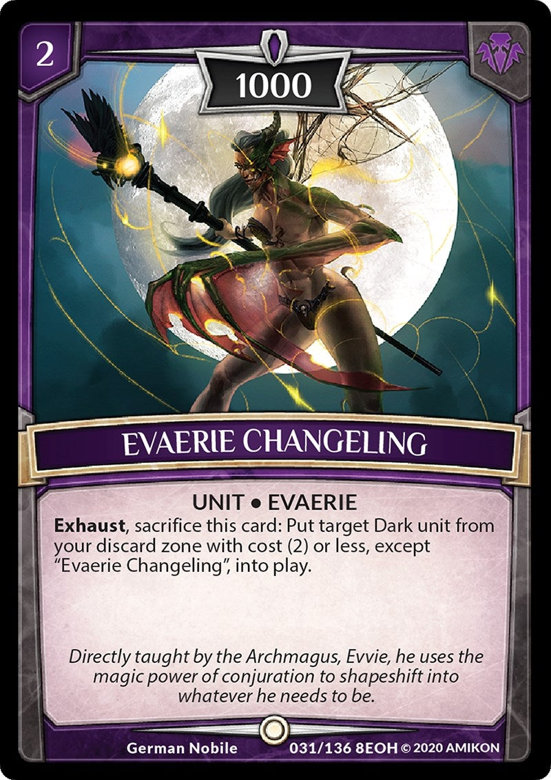 Image for Evaerie Changeling (Echoes of Hokken) (31/136 8EOH) - Argent Saga TCG