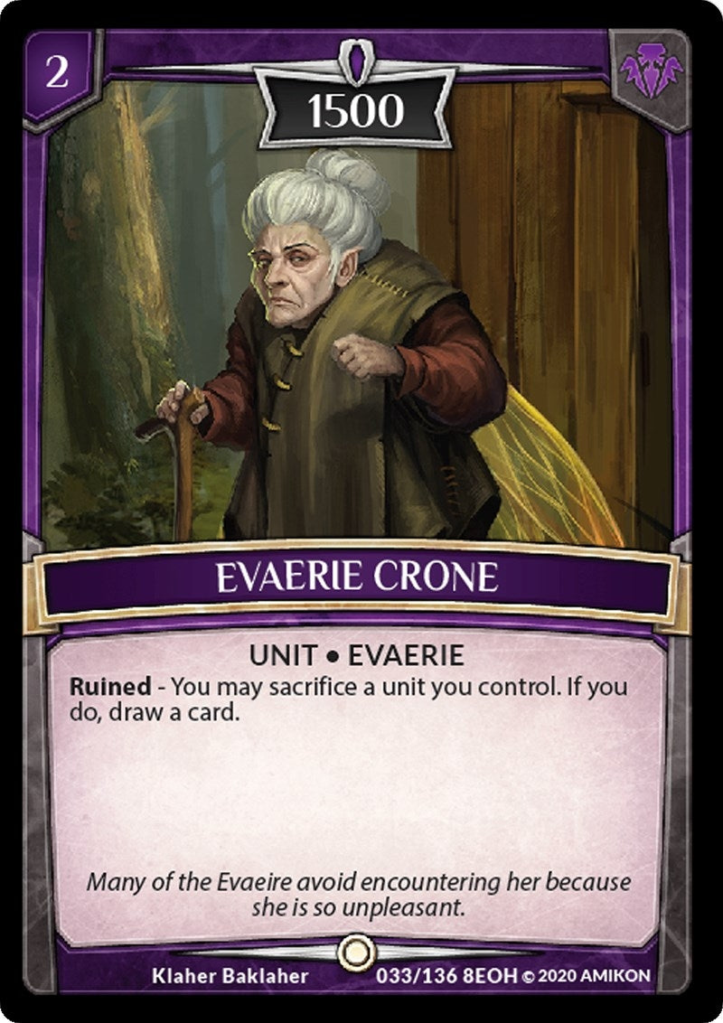 Image for Evaerie Crone (Echoes of Hokken) (33/136 8EOH) - Argent Saga TCG