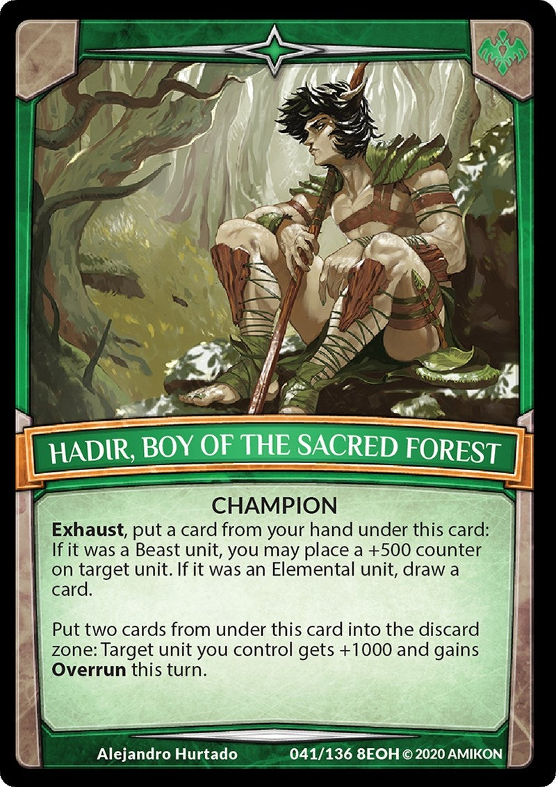 Image for Hadir, Boy of the Sacred Forest (Echoes of Hokken) (41/136 8EOH) - Argent Saga TCG