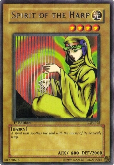 Image for Spirit of the Harp (The Legend of Blue Eyes White Dragon) (LOB-078) - YuGiOh