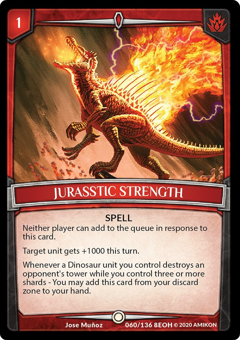 Image for Jurasstic Strength (Echoes of Hokken) (60/136 8EOH) - Argent Saga TCG