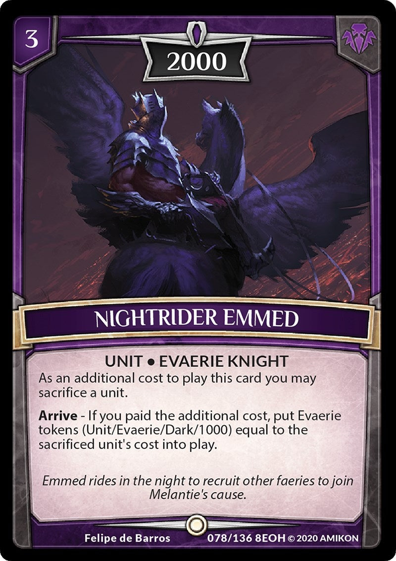 Image for Nightrider Emmed (Echoes of Hokken) (78/136 8EOH) - Argent Saga TCG