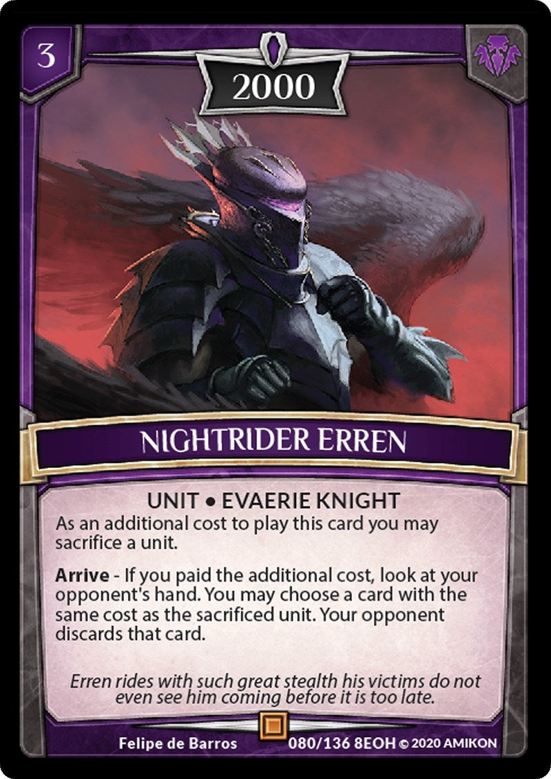 Image for Nightrider Erren (Echoes of Hokken) (80/136 8EOH) - Argent Saga TCG