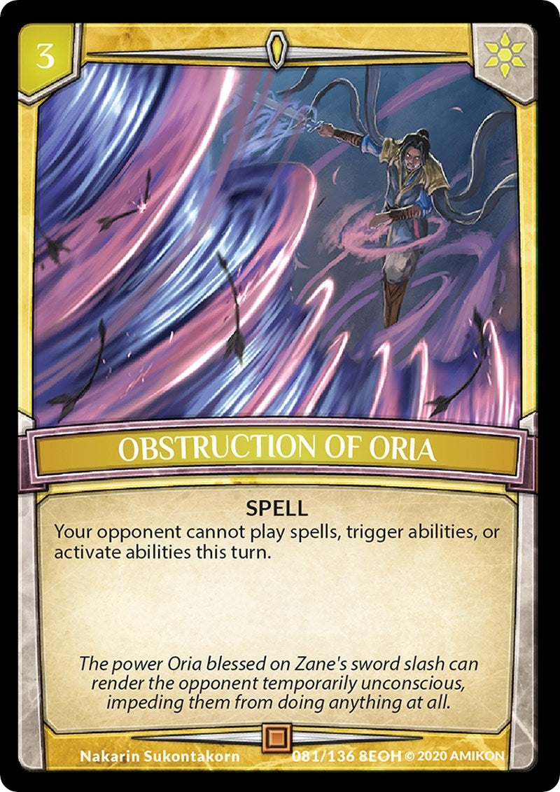 Image for Obstruction of Oria (Echoes of Hokken) (81/136 8EOH) - Argent Saga TCG