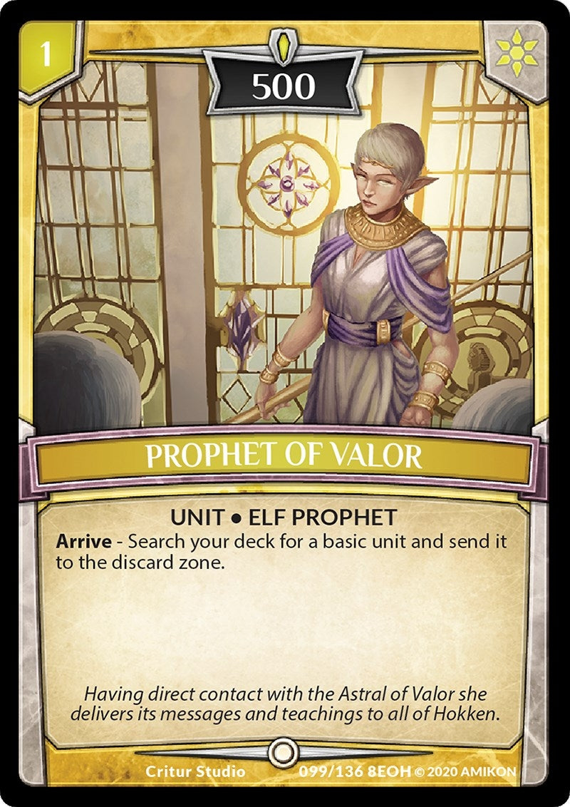 Image for Prophet of Valor (Echoes of Hokken) (99/136 8EOH) - Argent Saga TCG
