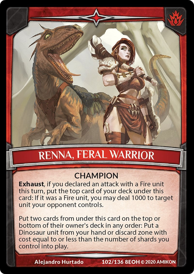 Image for Renna, Feral Warrior (Echoes of Hokken) (102/136 8EOH) - Argent Saga TCG