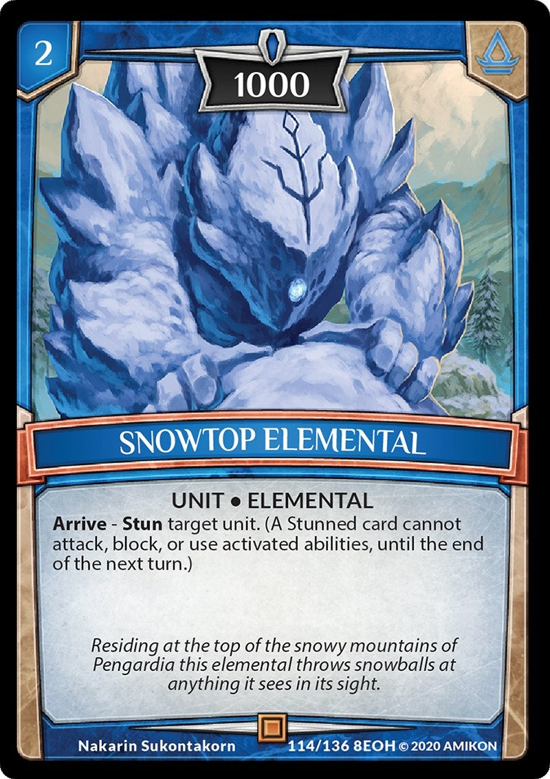 Image for Snowtop Elemental (Echoes of Hokken) (114/136 8EOH) - Argent Saga TCG