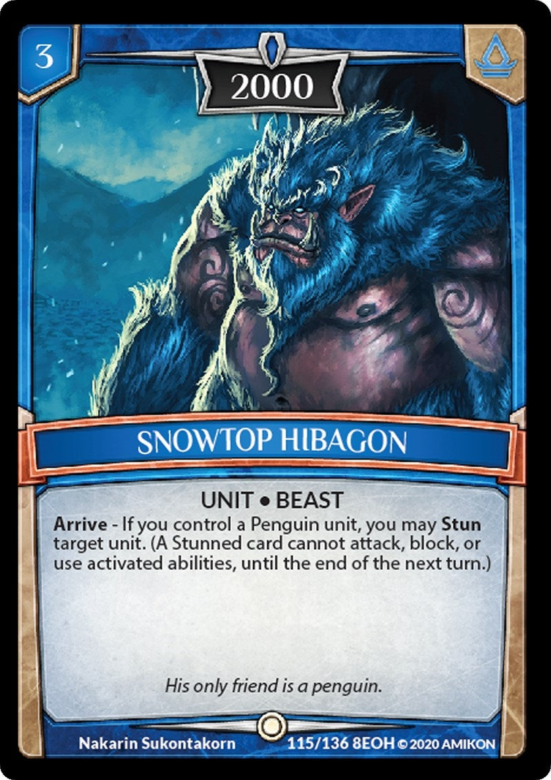 Image for Snowtop Hibagon (Echoes of Hokken) (115/136 8EOH) - Argent Saga TCG