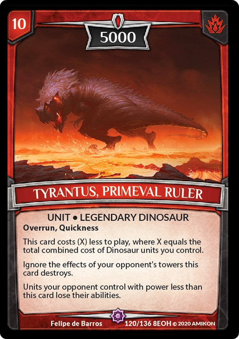 Image for Tyrantus, Primeval Ruler (Echoes of Hokken) (120/136 8EOH) - Argent Saga TCG